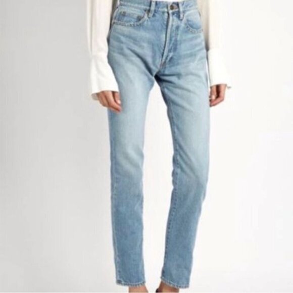 Blank NYC Jeans High Rise Tapered Leg Light Wash Faded Cotton Denim 29 - Picture 1 of 10